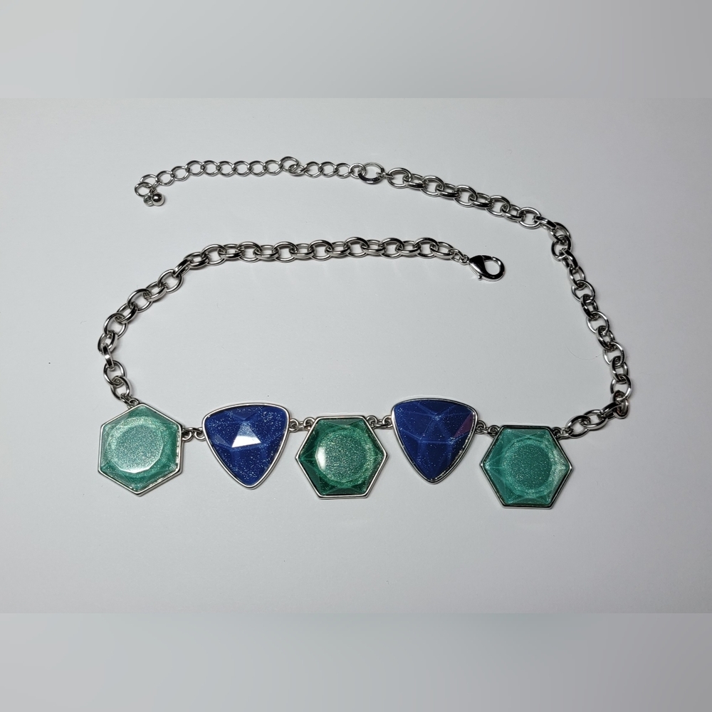 Geometric chain necklace, 18 in